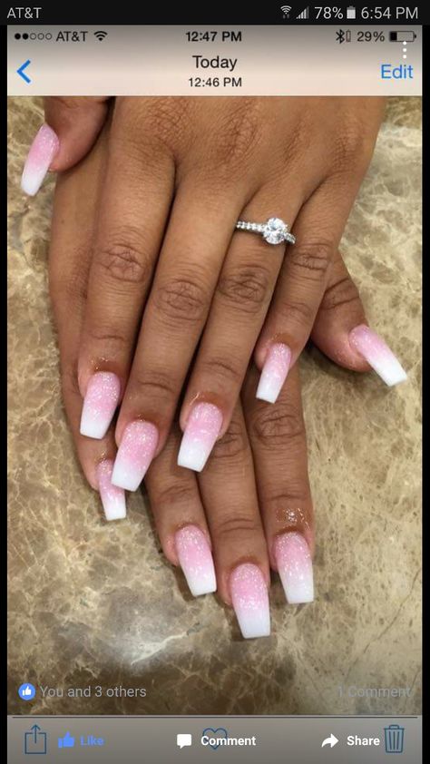 Silver And White Ombre Nails, French Ombre Nail Art Designs, Pink And White Ombre Nails With Glitter, Pretty Ombre Nails Sparkle, French Ombre Nails Glitter, Pink Ombre Nails Glitter, February Nail Colors, Silver Tip Nails, French Ombre Nails