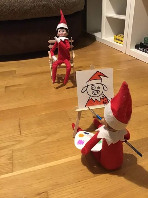 Funny Elf On The Shelf With Two Elves, Elf On The Shelf Ideas Halloween, Easy Elf On The Shelf Ideas For Multiple Elves, 2 Elf On The Shelf Ideas Funny Hilarious, Ele On The Shelf Ideas, Elf Slumber Party, Elf Scooter Ideas, Elf Ideas With 3 Elfs, Crazy Elf On Shelf Ideas