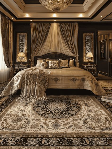 25 Must-See Luxurious Bedroom Ideas for an Elegant Makeover Royal Room, Bedroom False Ceiling Design, Bedroom Fireplace, Ceiling Design Bedroom, Casa Vintage, Relaxing Bedroom, Luxurious Bedroom, Bedroom Ceiling, Master Bedrooms