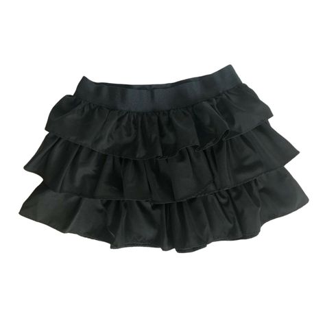 Ruffle Skirt Black, Black Ruffle Mini Skirt, Thrift Manifest, Skirt Png, Black Ruffle Skirt, Black Skirt Outfits, Frilly Skirt, Skirt Aesthetic, Ruffled Mini Skirt