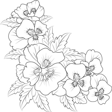 Realistic pansy flower coloring pages pansy flower tattoo drawing, Rhinegold drawing, flower cluster drawing, Cute flower coloring pages, illustration vector art, black pansy tattoo. Pansy Outline Drawing, Panseys Flower Drawing, Cluster Of Flowers Drawing, Pansy Shoulder Tattoo, Pansies Flower Tattoo, Pansy Flower Tattoos, Pansy Flower Drawing, Pansy Drawing Simple, Outline Art Flower