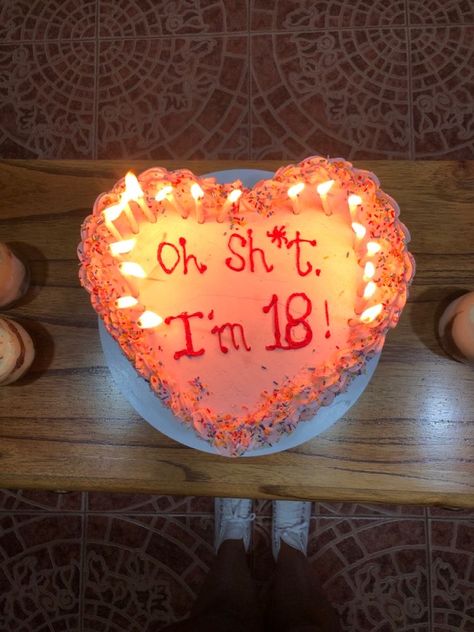 Birthday18 Birthday Ideas, Birthdays 18th Ideas, 18th Birthday Cakes Aesthetic, Aesthetic Cakes For 18th Birthday, 18th Bday Cake Funny, 18bday Cake, Cake Ideas For 18th Birthday Girl, Birthday Cakes 18th Girl, Cake 16 Birthday Girl