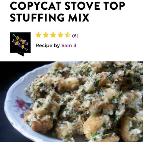 Copycat Stovetop Stuffing Seasoning, Copy Cat Stove Top Stuffing Recipe, Copycat Stovetop Stuffing Recipe, Copycat Stovetop Stuffing, Stuffing Seasoning, Stuffing Mix Recipes, Stovetop Stuffing, Stove Top Stuffing Recipes, Stove Top Stuffing