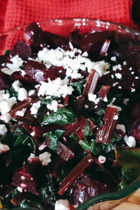 Beet Green Recipes, Beet Leaves, Feta Salad Recipe, Greens Salad, Salad With Feta, Beet Greens, Garden Recipes, Vitamin K, Greens Recipe