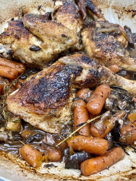 Chicken Pot Roast Chicken Pot Roast Recipe, Roast Chicken Thanksgiving, Roast Chicken Whole With Vegetables, Easy Roast Chicken Whole, Chicken Pot Roast, Roast Chicken With Root Vegetables, Roast Sticky Chicken-rotisserie Style, Fall Veggies, Balsamic Vinegar Chicken