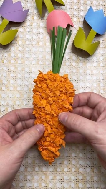 𝗔𝗿𝘁𝘀 & 𝗖𝗿𝗮𝗳𝘁𝘀✨ Timm on Instagram: "This cardboard carrot spring craft is a great way for kids to learn crafting skills. It’s a fun and easy craft activity little kids will love. Make a lot of carrots and make a garland for a spring party. #carrot #processart #kidscrafts #easycraft #kidsactivities #preschool #crafty #springcrafts" Carrot Crafts For Preschool, Carrot Art And Craft, Carrot Crafts For Kids, Carrot Activities For Preschool, Carrot Craft Preschool, Vegetable Art And Craft, Vegetables Crafts For Kids, Carrot Crafts, Craft Exhibition