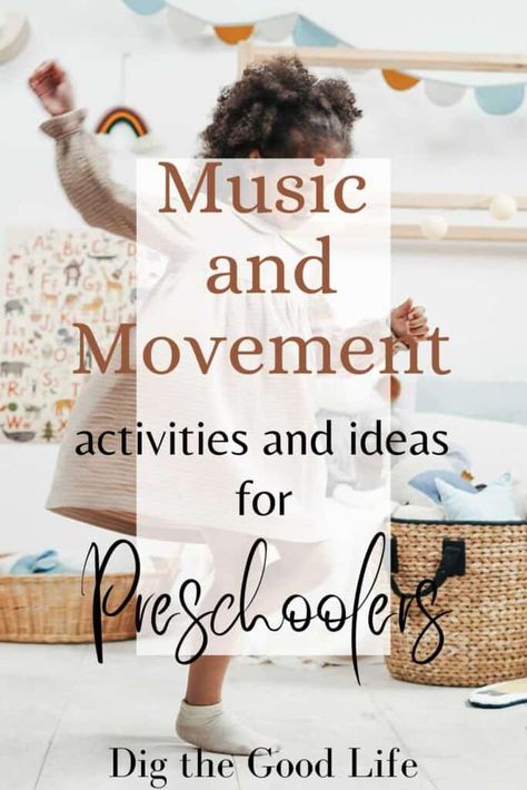 Music and Movement Activities for Preschool Movement Activity For Preschoolers, Music Games For Preschoolers, Preschool Dance Activities, Music Theme Preschool Activities, Music Preschool Activities, Movement For Preschoolers, Music And Movement Preschool Activities, Movement Activities For Toddlers, Movement Activities For Preschool