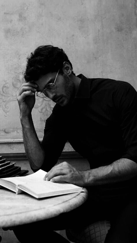 A Book, A Man, Desk, Writing