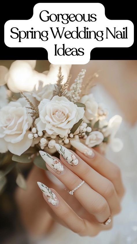 Spring wedding nail ideas for brides, bridesmaids, and guests featuring trendy colors and nail art. Spring Wedding Nails, Wedding Nail Ideas, Wedding Nail Art, Wedding Day Nails, Brown Color Schemes, Elegant Nail Art, Nails Today, Wedding Nail, Nail Art Wedding