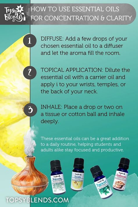 Top 5 Essential Oils for Enhanced Memory & Focus Essential Oils For Focus, Essential Oils Focus, Lemon Rosemary, Doterra Essential Oils, Carrier Oils, Cotton Ball, Doterra, Natural Oils, Essential Oils