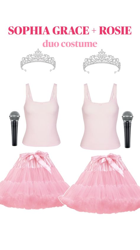 sophia grace and rosie costume creative halloween costume for duos college party halloweekend Sofia And Amber Costumes, Sophia Grace And Rosie Costume, Sophia Grace And Rosie, 2 Person Halloween Costumes, Sophia Grace, Duo Costumes, College Party, Duo Halloween Costumes, College Parties