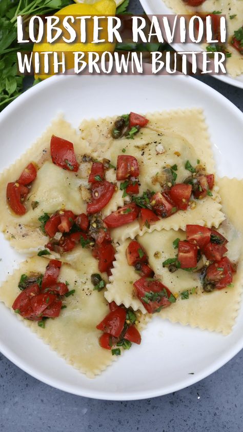 via @manmeetsoven Homemade Lobster Ravioli, Sauce For Lobster Ravioli, Lobster Ravioli Sauce Recipe, Lobster Ravioli Sauce, Ravioli Sauce, Fresh Pasta Dough, Lobster Ravioli, Dishes To Make, Healthiest Seafood