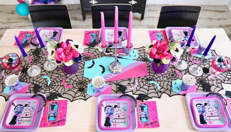 vampirina-halloween-birthday-party Vampirina Birthday Party Decoration, Vampirina Birthday Party Ideas, Vampirina Birthday Party, Vampirina Party, Vampirina Birthday, Bubble Guppies Birthday, Moana Birthday Party, Wedding Projects, Party Planning Ideas