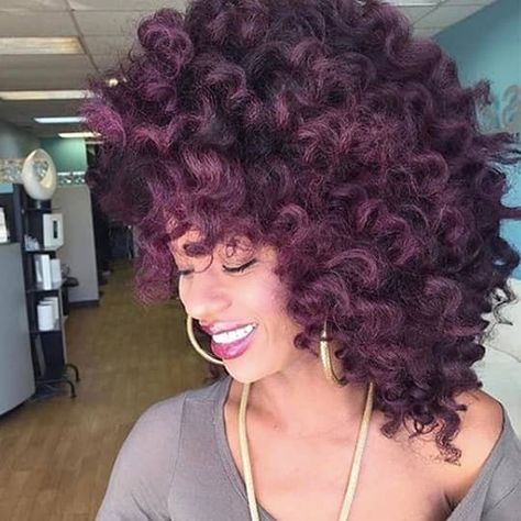 Natural Hair Ideas, Magenta Hair, Plum Hair, Natural Hair Extensions, Hair Styles 2017, Natural Hair Care, Purple Hair, Curly Hair Styles Naturally, Naturally Curly