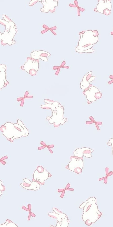 cute Easter wallpaper: bunnies and ribbons Cute Easter Wallpaper, Spring Magic, Aesthetic Wallpaper Iphone, Cocoppa Wallpaper, Easter Wallpaper, Bunny Wallpaper, Soft Wallpaper, Aesthetic Desktop Wallpaper, Cute Easter