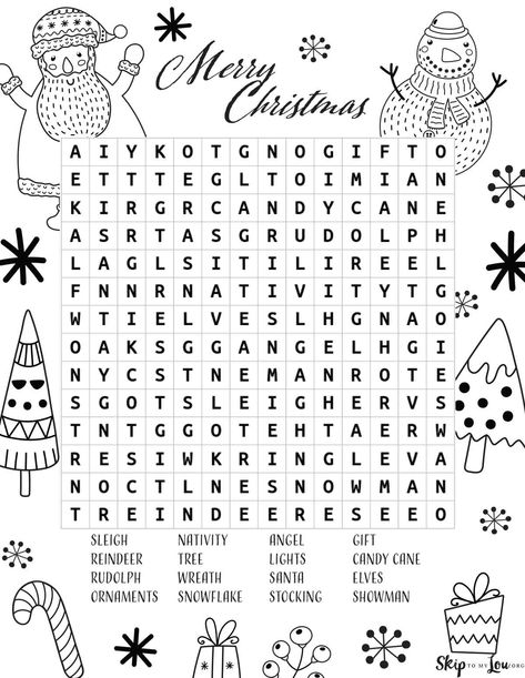 Christmas Word Search Printable, Holiday Word Search, Christmas Crossword, Free Christmas Printable, Christmas Printable Activities, Funny Christmas Jokes, Thanksgiving Worksheets, Substitute Plans, Christmas Word Search