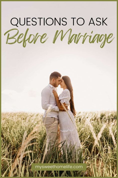 Questions to ask before marriage: questions that cover important aspects that affect relationships such as in laws, intimacy, conflict, money, children and more! Questions for couples. Important questions to ask before marriage: Christian. Questions For Future Husband, Christian Marriage Intimacy, Questions To Ask Future Husband, Questions For Christian Couples, Bible Verse For Husband, Premarital Questions, Serious Relationship Questions, Questions To Ask Before Marriage, Marriage Questions