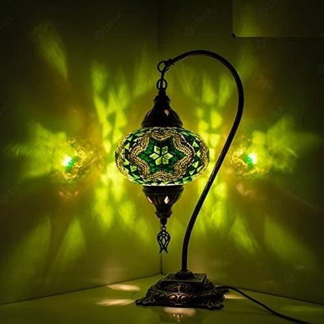 Dark Silver Jewelry, Green Curtains Bedroom, Turkish Bazaar, Bed Side Table Lamps, Turkish Market, Desk Green, Eastern Aesthetic, Lightning And Thunder, Turkish Lamp