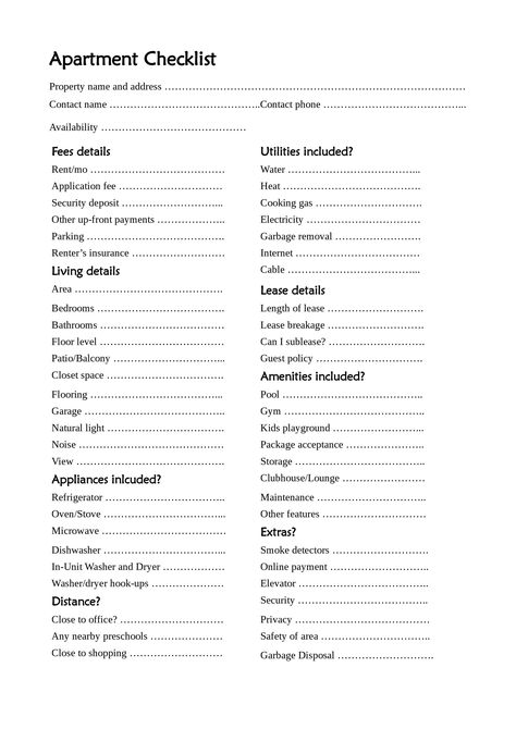 Month Before Moving Checklist, First Apartment To Do List, Furnished Apartment Checklist, Rental Bedroom Ideas Apartment, First Apartment Checklist Minimalist, Apartment Bills Checklist, What To Look For In An Apartment, Unfurnished Apartment Checklist, Apartment Expenses List