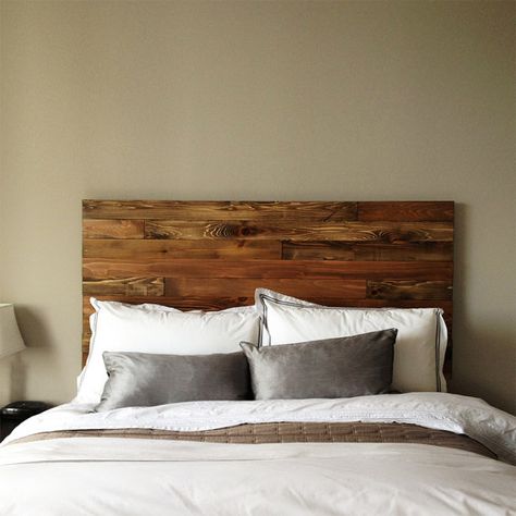 Cedar Barn Wood Style Headboard - Handmade In Chicago. Cedar Headboard, Barnwood Bed, Rustic Wood Headboard, Custom Beds, Headboard Wood, Pallet Headboard, Headboard Wall, Wooden Headboard, Diy Headboard