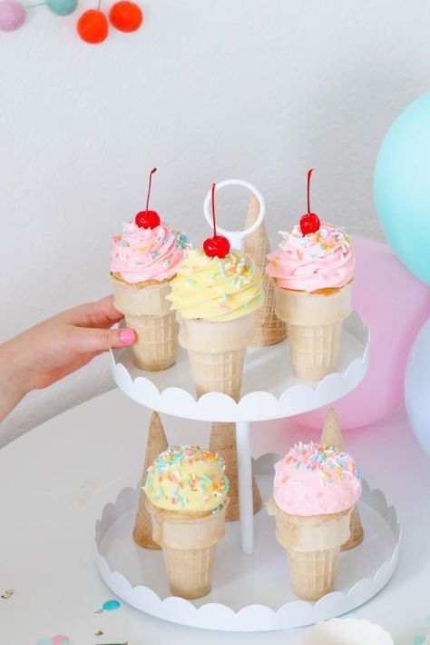 Ice Cream Party Cake, Simple Ice Cream, Ice Cream Birthday Party Theme, Ice Cream Party Theme, 2024 Bride, Ice Cream Cupcakes, Ice Cream Birthday Party, Ice Cream Theme, Twins 1st Birthdays