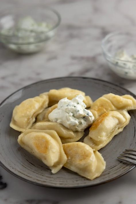 Pierogi Fillings: 11 Pierogi Fillings You Must Try - Definitely Not a Chef Potato Pierogi Filling, Perogies Filling Ideas, Sourdough Pierogi, Dill Perogies, Pierogi Filling Recipes, Buffalo Chicken Pierogies, Farmers Cheese Pierogi Recipe, Cabbage Pierogies, Pierogi Fillings