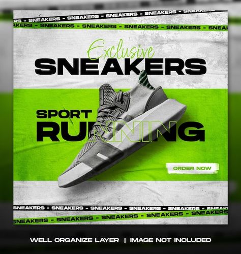 Sport Social Media Design, Shoes Poster, Shoe Poster, Sneaker Posters, Banner Design Inspiration, Vertical Business Cards, Social Media Advertising Design, Minimal Business Card, Publicidad Creativa