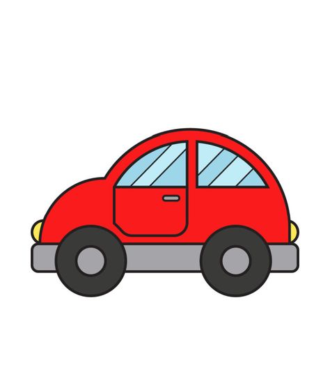 Cute Car Outline Drawing Drawing Ideas Easy Car, Small Car Drawing, Toy Car Drawing, Car Simple Drawing, Car Drawing Simple, Car Outline Drawing, Car Cartoon Drawing, Car Easy Drawing, Car Drawing For Kids