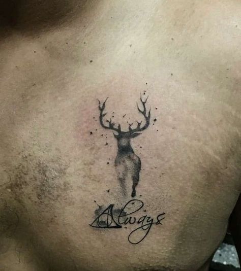 Top 51 Best Always Tattoo Ideas - [2021 Inspiration Guide] After All This Time Always Tattoo Ideas, Doe Patronus Tattoo, Harry Potter Stag Tattoo, Harry Potter Patronus Tattoo, Always Tattoo Ideas, Colin Tattoo, After All This Time Always Tattoo, Harry Potter Always Tattoo, Always Harry Potter Tattoo