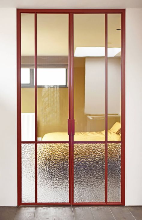 Coloured Crittal Doors, Glass Wall Entrance, Glass Steel Door, Glass Doors Bedroom, Interior Door With Glass, Glass Door Entrance, Glass Door Bedroom, Steel Glass Doors, Building Your Own Home