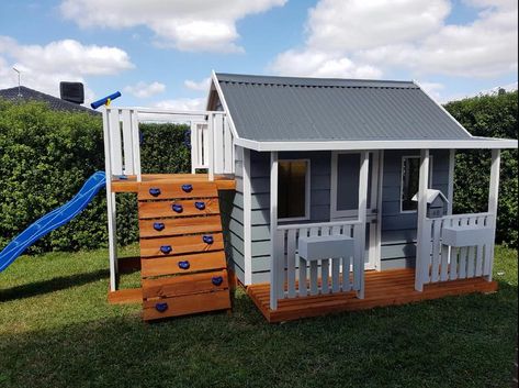 View a selection of pictures of cubby houses we’ve supplied to customers. If you like something you see here we would be happy to provide you with a quote. Cubby House Playground, Internal Stairs, Cubby House Ideas, Cubby Ideas, Kids Cubby Houses, Kids Cubbies, Home Day Care, Kids Backyard Playground, House Slide