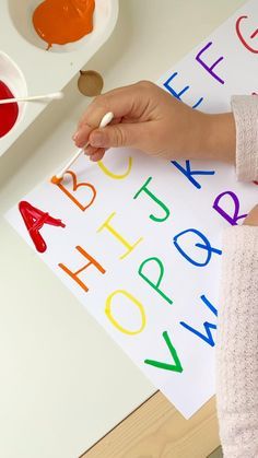 Homeschool Preschool Activities, Kindergarten Learning Activities, Baby Learning Activities, Alphabet Activities Preschool, Daycare Activities, Preschool Art Activities, Alphabet Tracing, Kindergarten Learning, Q Tip