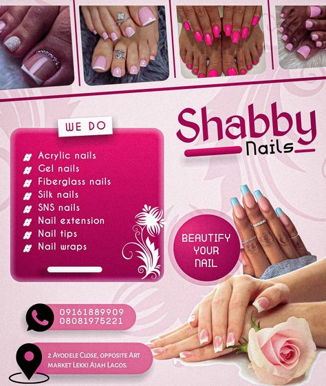 Nail Salon Advertising Ideas, Nail Flyer Ideas, Pamplet Design, Beauty Salon Posters, Graphic Design Posters Layout, Catalog Template, Graphic Design Quotes, Social Media Branding Design, Banner Design Inspiration