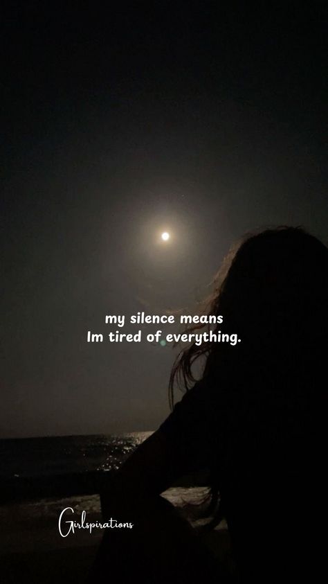 My silence doesn’t mean I’m weak; it means I’m just done explaining myself. Sometimes, silence speaks louder than words. 🌌💔"   "Can you relate to this feeling? Share your thoughts in the comments below or tag someone who needs to hear this today. 💭👇"  #SilenceSpeaks #TiredSoul #EmotionalHealing #InnerStrength #DeepThoughts #LetItGo #Overthinking #QuietPower #SilentMoments #HealingJourney #SelfCareMatters #MoodOfTheDay #LifeLessons #PersonalGrowth #ViralThoughts My Silence, Just Done, Silence Quotes, Im Tired, Mental And Emotional Health, Healing Journey, Tag Someone Who, Emotional Healing, Inner Strength