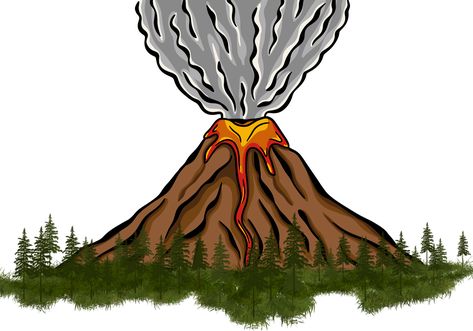 Volcanoes Drawing, Cartoon Volcano, Easy Volcano, About Volcano, Volcano Drawing, Volcano Pictures, Drawing Room Interior Design, Mouth Drawing, Color Drawing