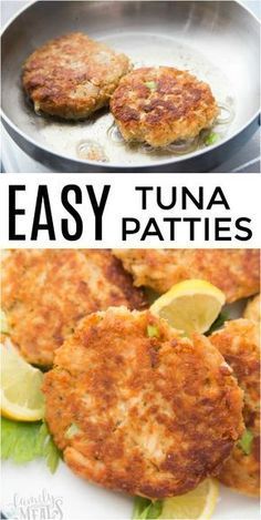 Easy Tuna Patties #tuna #tunarecipe #familyfreshmeals #tunapatties #salmonpatty #healthy #healthyrecipe #easyrecipe #lent #nomeatmonday #recipe Tuna Patties Easy, Tuna Patties Recipes, Tuna Patties, Fish Recipes Baked, Tuna Cakes, Fresh Meals, Family Fresh Meals, Fish Recipes Healthy, Tuna Recipes