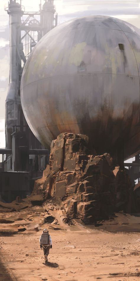 ArtStation - Old Blast Furnace, 41° S, 287° W, Mars., ricky westwood Mars Sci Fi, Pulp Horror, Blast Furnace, Weird Places, Mountain Rock, Industrial Product Design, Guild Wars 2, Astronaut Art, Scifi Art