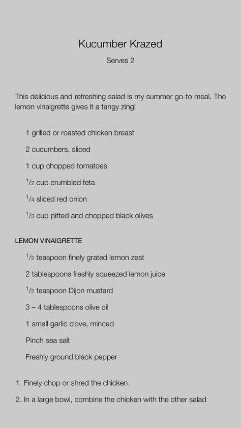 Cucumber Salad - from Khloe Kardashian Salad Kardashian, Kardashian Recipes, Kardashian Salad, Kardashian Salads, Kardashian Diet, Asian Inspired Salad, Body Reset, Chinese Chicken Salad, Detox Soup