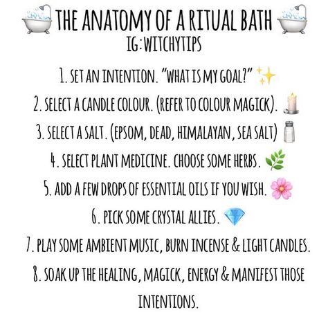 Bath Rituals Witch, Cleansing Bath Ritual, Witch Cleansing, Spiritual Cleansing Bath, Cleansing Bath, Witchy Tips, Witch Spirituality, Ritual Bath, Spiritual Cleansing