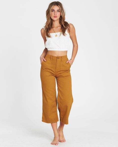 Minimal Wardrobe, Striped Wide Leg Pants, Summer Fashion Outfits, Billabong, Casual Outfit, Bell Bottoms, Women's Pants, Leg Pants, Wide Leg Pants