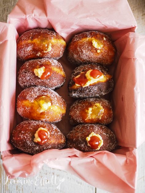 Leonard's Bakery Malasada Donuts @ Not Quite Nigella Leonards Malasadas Recipe Hawaii, Malasadas Recipe Hawaii Easy, Malasadas Recipe Hawaii, Leonards Bakery, Recipe For Custard, Mango Custard Recipe, Malasadas Recipe, Passionfruit Curd, Guava And Cream Cheese