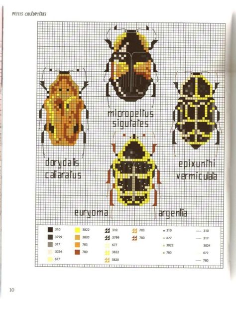 Gallery.ru / Photo # 12 - MARABOUT Insects - tatasha cross stitch insects Butterfly Cross Stitch, Pola Kristik, Cross Stitch Bird, Cross Stitch Borders, Diy Cross Stitch, Cross Stitch Animals, Knitting Charts, Embroidery Inspiration, Cross Stitch Charts