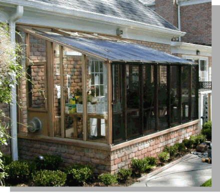 Would love to have a greenhouse off of my kitchen.  Imagine the herbs! Greenhouse Addition, Garden Sunroom, Sunroom Greenhouse, Sunroom Kits, Pvc Greenhouse, Greenhouse Supplies, All Season Room, Sunroom Addition, Backyard Greenhouse