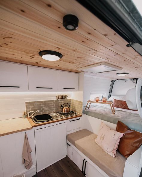 Van Transformation, Campervan Conversions Layout, Van Conversion Build, Camper Interior Design, Tiny House Camper, Caravan Makeover, Campervan Conversion, Build A Table, Caravan Interior