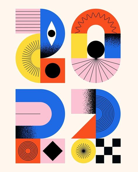 New Year Graphic Design, Geometric Poster Design, Geometric Graphic Design, Logo Geometric, Logo Design Agency, New Year Design, Geometric Logo Design, Shapes Design, Data Design