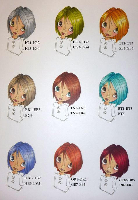 more hair colours part 2 in   spectrum noir pen Spectrum Noir Markers Coloring, Spectrum Noir Tutorial, Hair Color Combinations, Alcohol Pens, Colouring Tips, Hair Chart, Copic Markers Tutorial, Spectrum Noir Markers, Alcohol Ink Markers