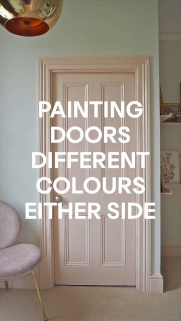 Doors Different Colors On Each Side, Painted Doors And Frames, Door Different Color Each Side, Best Trim And Door Color, Painting Door Edges, Paint Door Same Color As Wall, Painting Door Same Color As Wall, Painted Skirting And Door Frames, Internal Door Paint Ideas