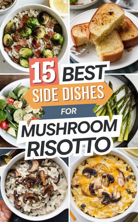 Elevate your mushroom risotto game with these delicious side dish ideas! 🍄🍴 #mushroomrisotto #sidedishes Risotto Vegetarian, Balsamic Glazed Carrots, Vegan Mushroom Risotto, Elegant Dinners, Delicious Sides, Delicious Side Dishes, Cozy Drinks, Simple Green Salad, Fennel Salad