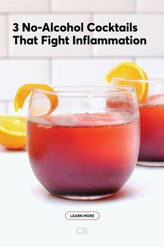 Healing Drinks, Inflammation Diet Recipes, Inflammation Foods, Anti Inflammation Recipes, Inflammation Diet, Under 100 Calories, Alcoholic Cocktails, Inflammatory Diet, Healthy Drinks Recipes