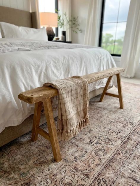 Vintage Inspired Skinny Bench DIY - Joinery & Design Co Rustic Bench Seat, Rough Sawn Lumber, Wood Bench Plans, Sparrow Hawk, Diy Bench Seat, Weathered Oak Stain, Diy Console, Diy Console Table, Antique Bench